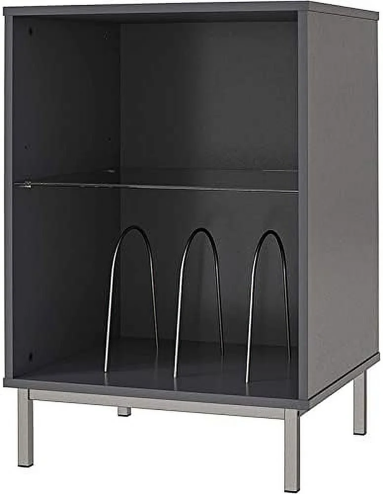 Contemporary Turntable Stand In Graphite Gray