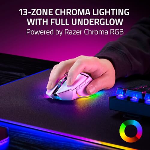 Razer Basilisk V3 Pro 35K Wireless Gaming Mouse: HyperScroll Tilt Wheel - 35K DPI Optical Sensor Gen 2-13 Customizable Controls - Chroma RGB - Optical Switches Gen 3 - Up to 140 Hr Battery - Black