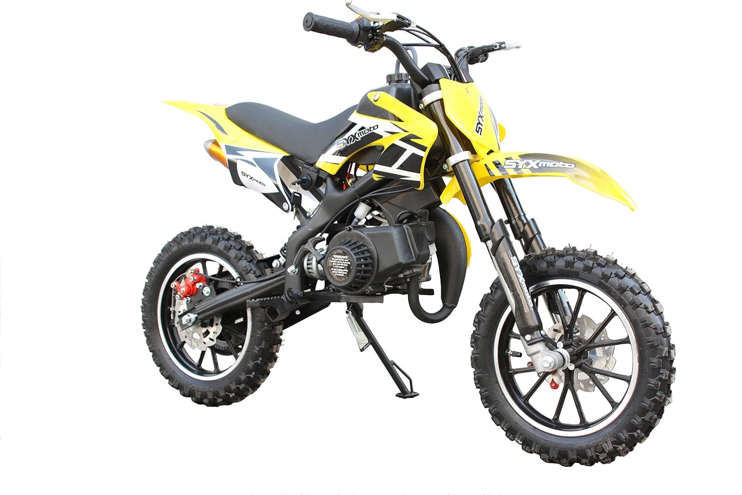 SYX MOTO Electric Start Kids Dirt Bike Holeshot 50cc Gas Power Mini Dirt Bike, BLUE
