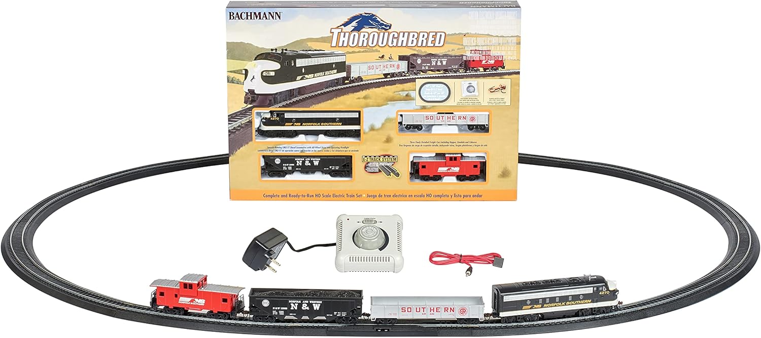 Bachmann Trains - Thoroughbred Ready To Run Electric Train Set - HO Scale
