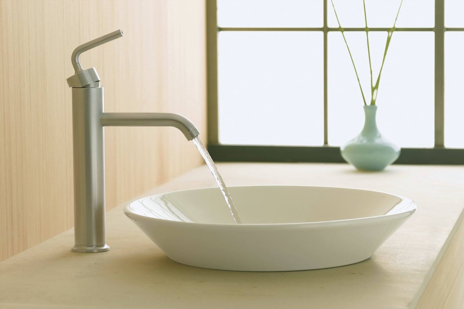 Kohler K-14404-4A Purist Single Hole Bathroom Faucet - Brushed Nickel