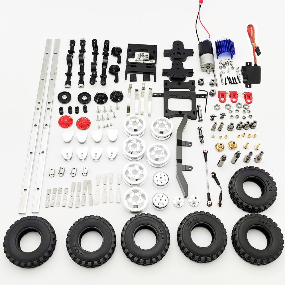 Banggood WPL 1/16 Upgraded Metal RC Car Chassis Unassembled Kit for Military Truck Vehicles DIY Parts