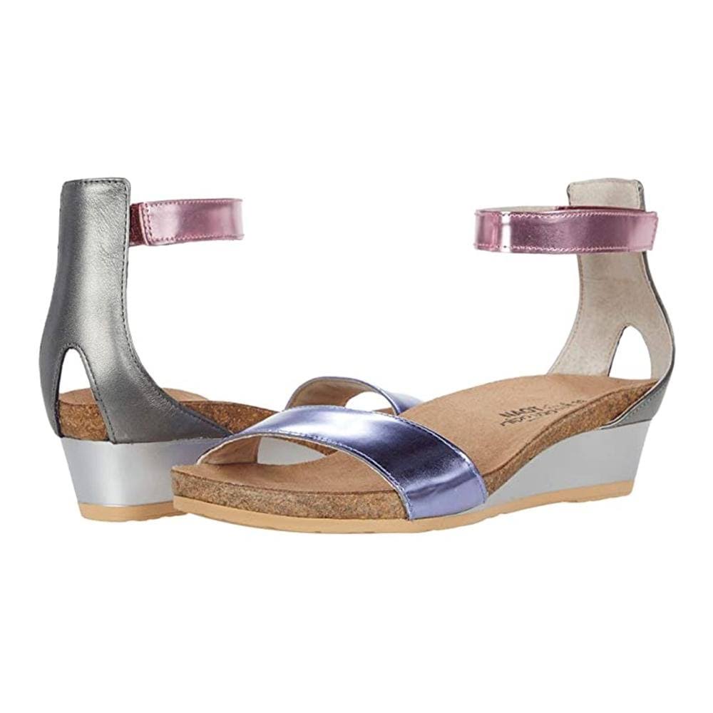 Naot Pixie Beige Lizard / Silver Threads / Rose Gold / 42