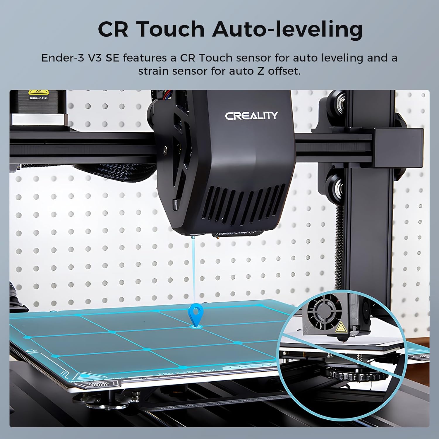 Creality Ender-3 V3 SE Official 3D Printer 250mm/s Max Printing Speed Upgraded Visual UI Auto Filament Loading and Unloading Sprite Direct Extruder CR Touch with Cordless Electric Screwdriver