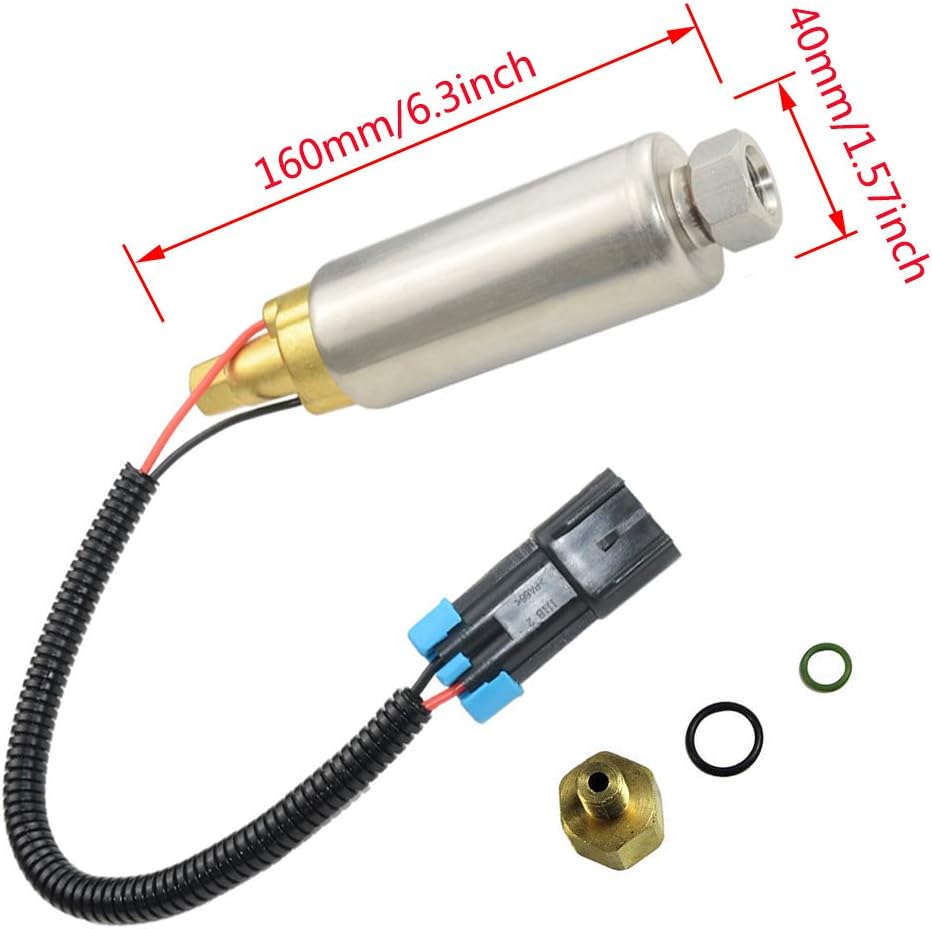 861155A3 Car Electric Fuel Pump Replacement for Mercury Mercruiser Boat 4.3, 5.0, 5.7 V6 V8 Carburetor Engines Replaces 861155A3 861155A2 Pack of 2