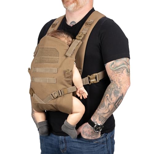 TBG - Mens Tactical Baby Carrier for Infants and Toddlers 8-33 lbs - Compact