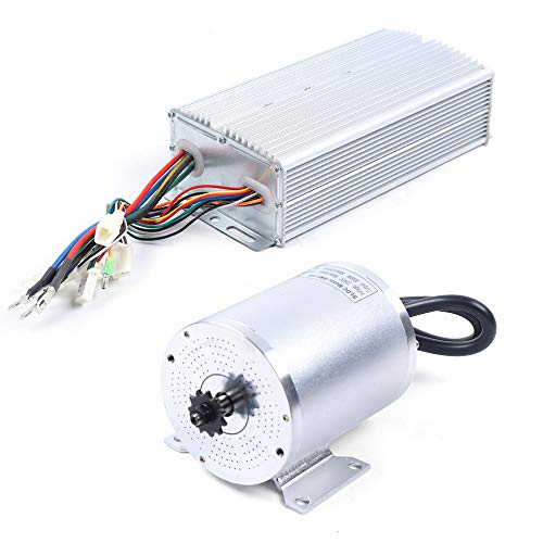 72V 3000W Electric Brushless DC Motor Complete Kit 5800RPM High-Speed Electric Motor with 60A 24WF Mosfet Controller for Electric Bike Scooter Bicycle Motorcycle Mid Drive Go Kart DIY