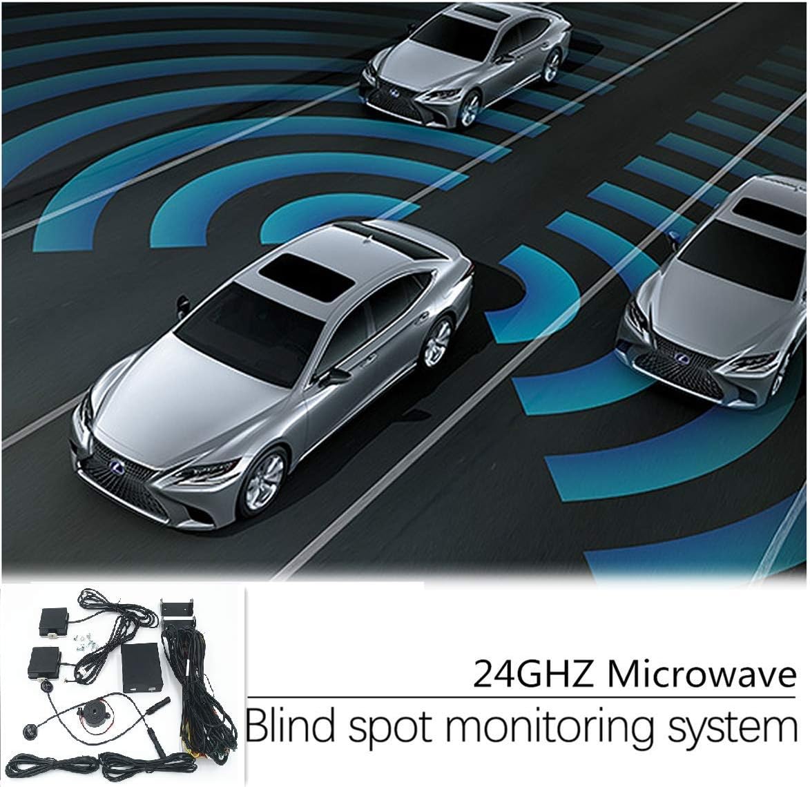 CarBest New Radar Based Blind Spot Sensor and Rear Cross Traffic Alert System, BSD, BSM, 24GHZ Microwave Radar Blind Spot Detection System