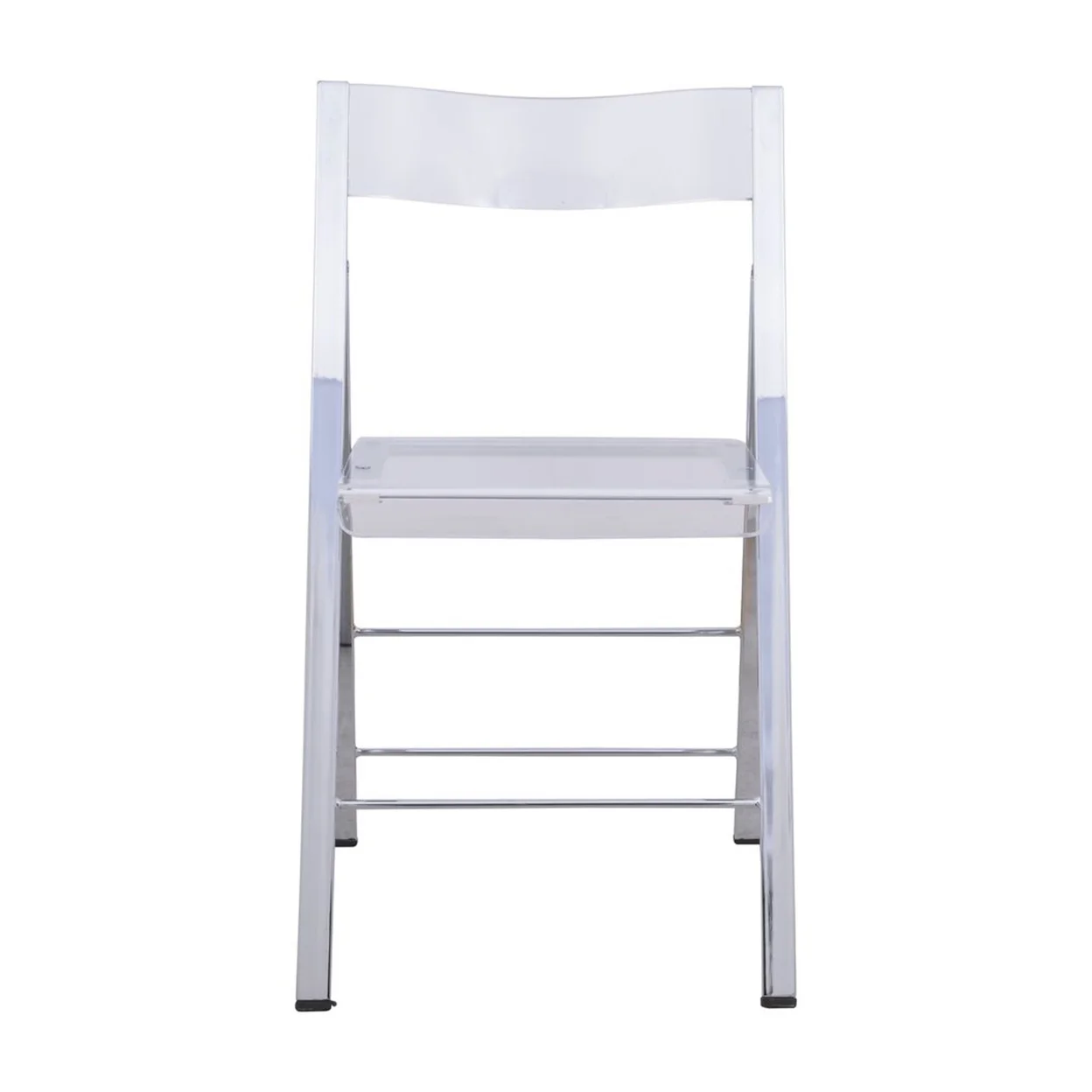 Menno Modern Acrylic Folding Chair, Set of 4 - Clear