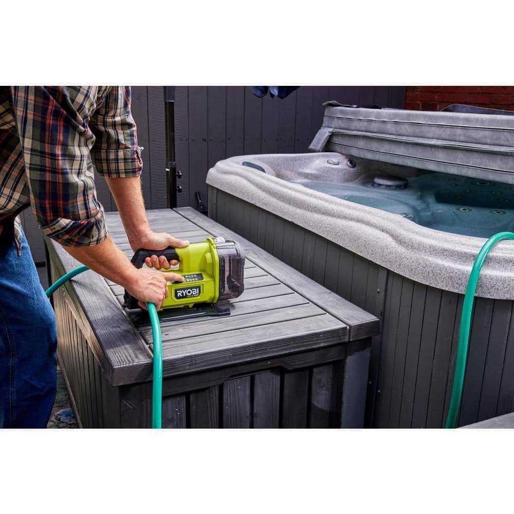 RYOBI ONE+ hp 18V 1/4 hp Cordless Battery Powered Transfer Pump with 2.0 Ah Battery and Charger
