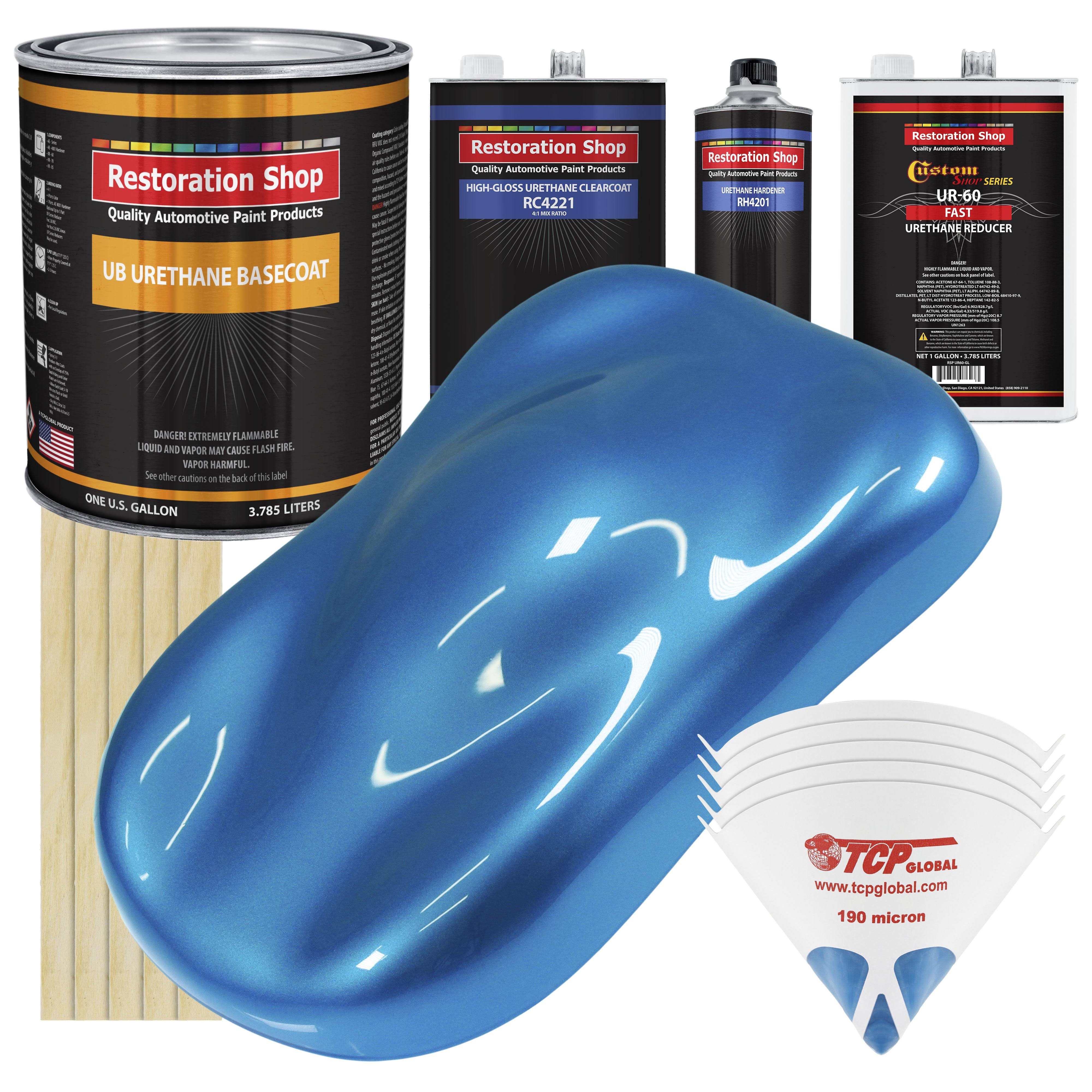Intense Blue Metallic Gallon Kit Urethane Basecoat Car Auto Paint Fast Kit