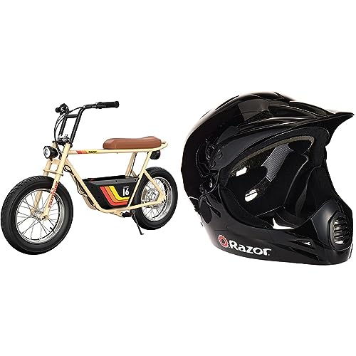 Razor Rambler 16 – 36V Electric Minibike with Retro Style, Up to 15.5 MPH, Up to 11.5 Miles Range, Wide, Rugged 16" Air-Filled Tires, Powerful 350 Watt Hub-Driven Motor