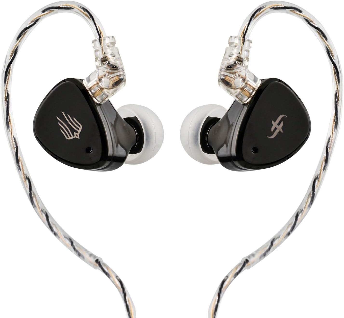 Linsoul SIMGOT EM6L 1DD + 4BA Hybrid Driver in-Ear Monitor, Gaming Earbud, HiFi IEM Earphone with 3D-Printed Resin Housing, Detachable OFC Silver-Plated Cable for Musician Audiophile