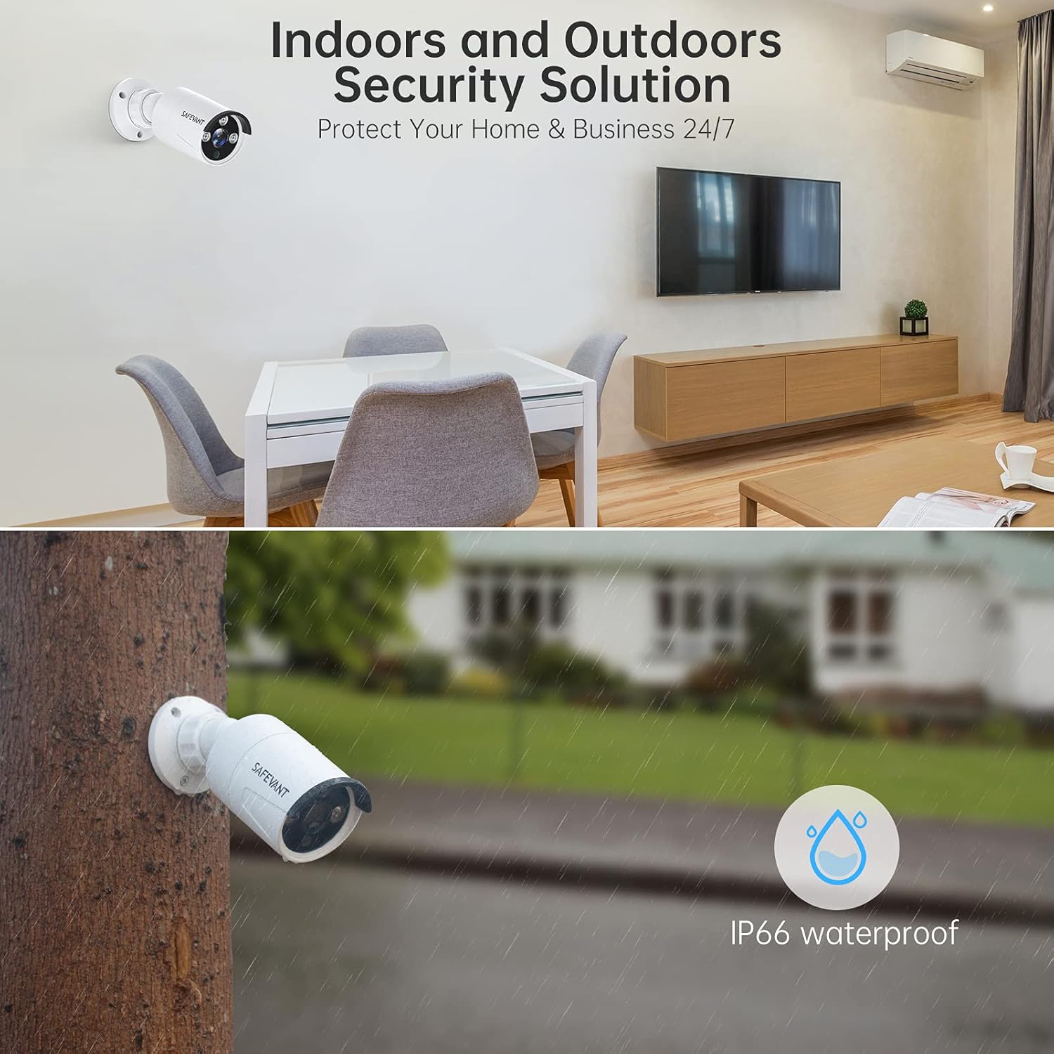 [2TB HDD] Security Camera System,SAFEVANT 8 Channel 5MP CCTV Camera Security System with 8pcs Security Cameras, Home Security Camera System for Indoor Outdoor
