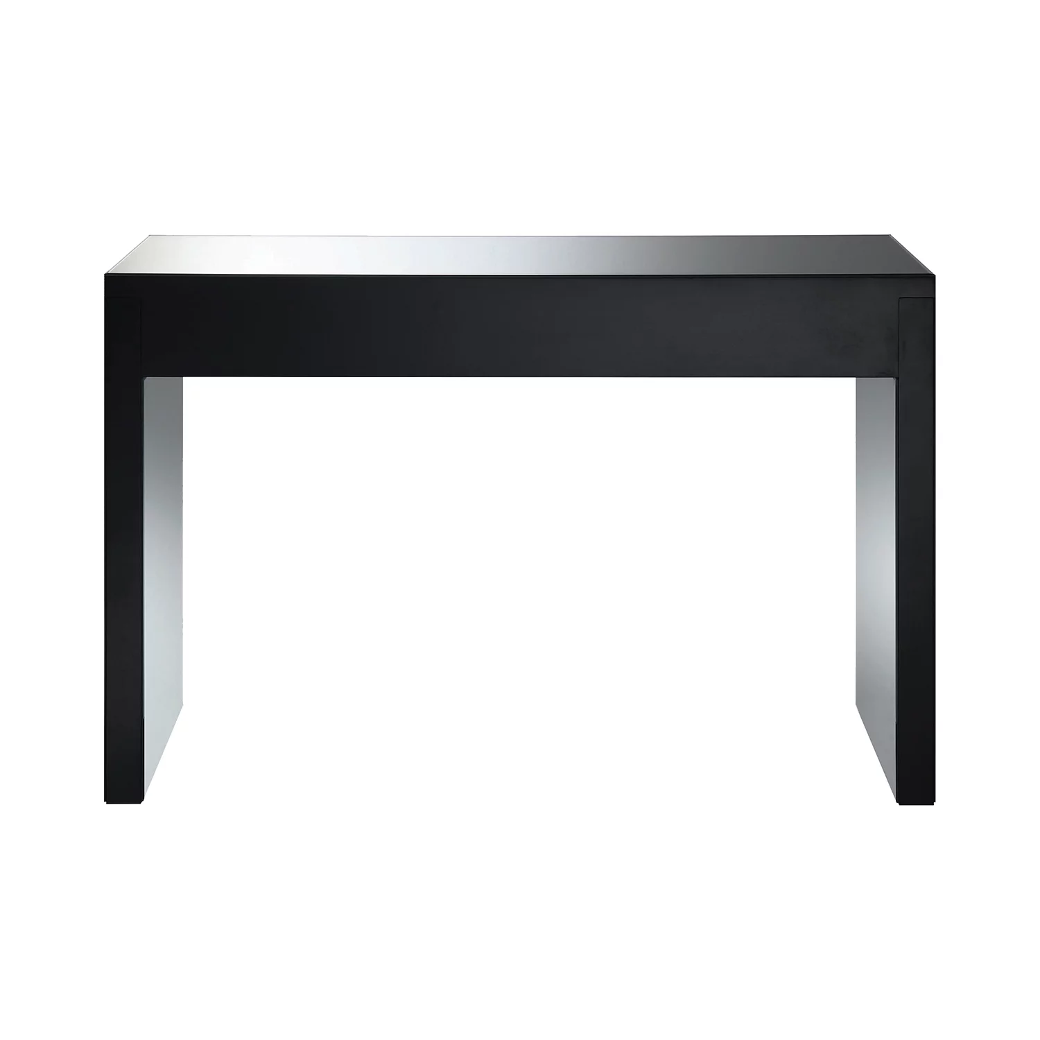 Layton Rectangular Sofa Table Silver and Clear Mirror