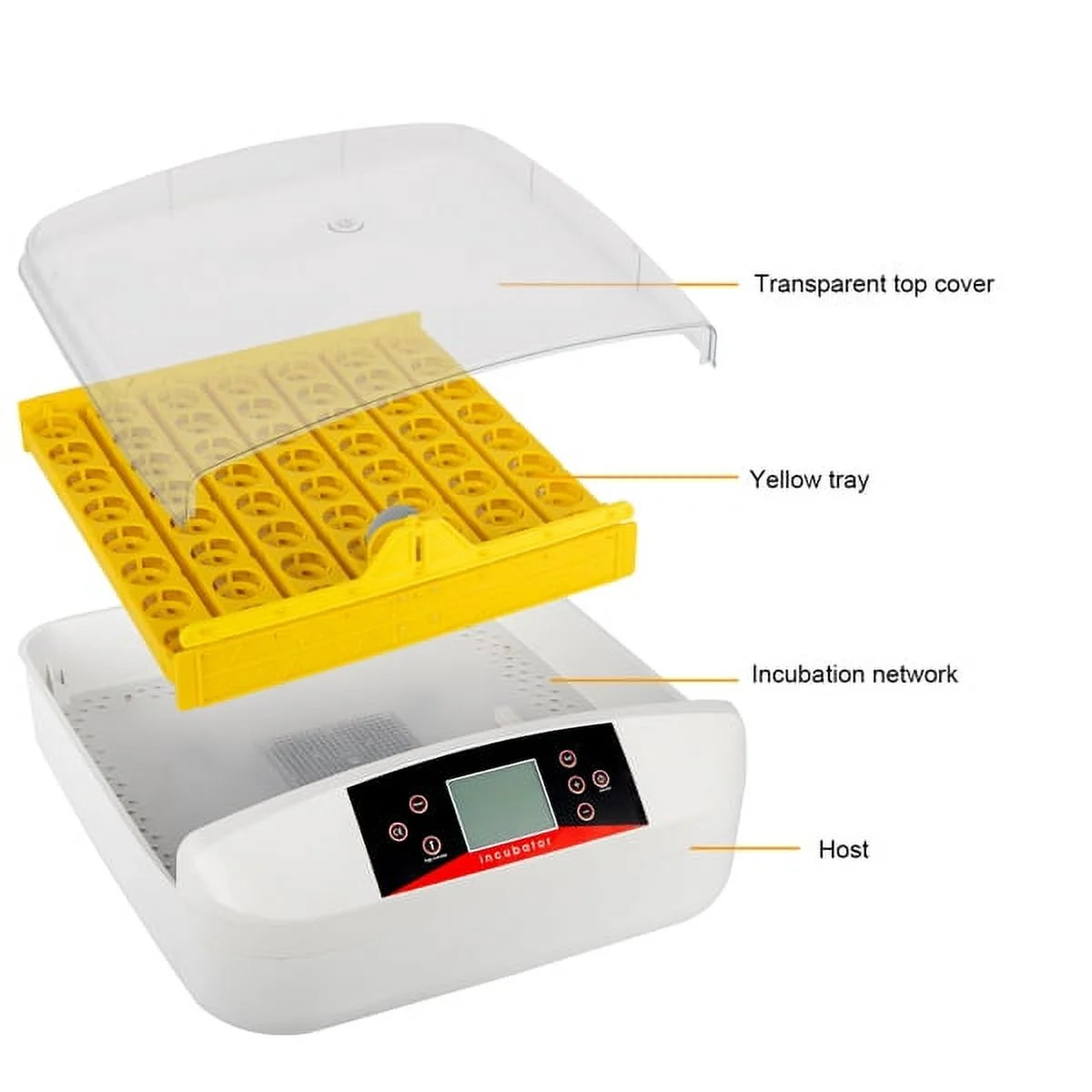 56-Egg Incubator, Fully Digital Incubators for Hatching Eggs with Automatic Egg Turning, Humidity & Temperature Control, Poultry Hatcher Machine for Hatching Chicken Duck Goose Pigeon Quail Bird