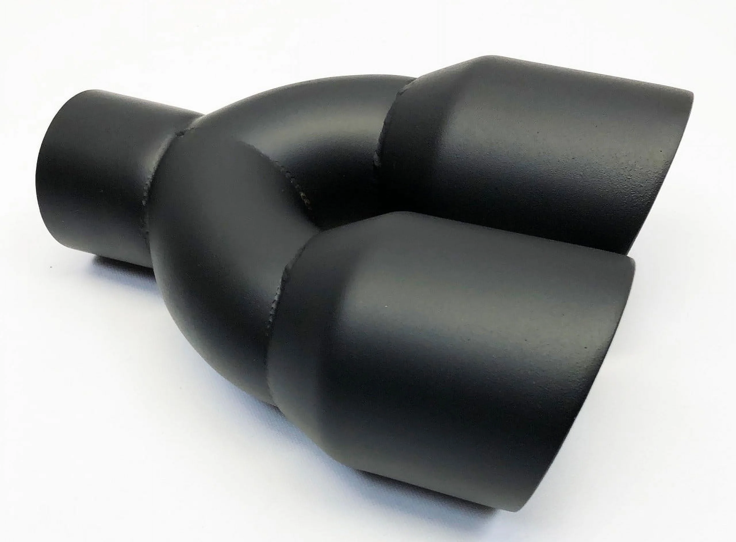Exhaust Tip 2.50" Inlet 3.50" Outlet 9.50" long Dual Double Wall Matte Black Stainless  Wesdon Exhaust Tip