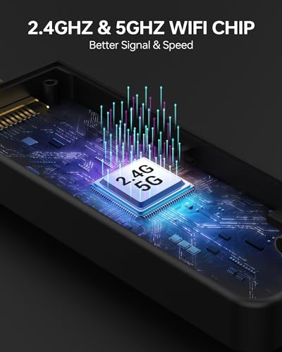 Wireless HDMI Transmitter and Receiver, 1080P 60HZ(Not for 1080i), 98FT, Dual-Band Wi-Fi, 1 TX to 4 RXS, 0.1s Latency, Streaming PC/PS4/Camera/Laptop to TV/Projector/Monitor