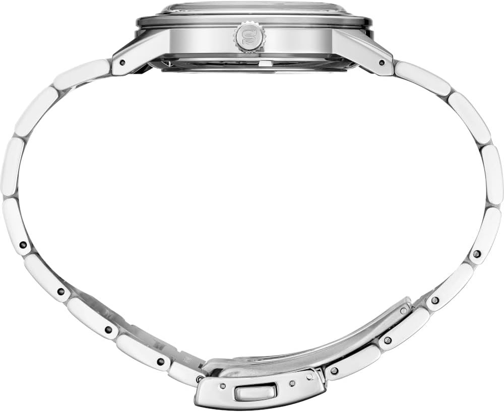 SEIKO Men's Black Dial Silver Stainless Steel Band Presage Automatic Watch