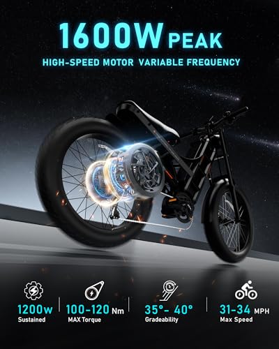 Romeo Ⅱ/Pro 2500/1200W Electric Bike for Adults 40/34Mph, 52/48V 60Ah Long Range Ebike 100-200Miles, 20 * 5.0"/26 * 4.0" Fat Tire Electric Mountain Bike Full Suspension, UL2849 Certified