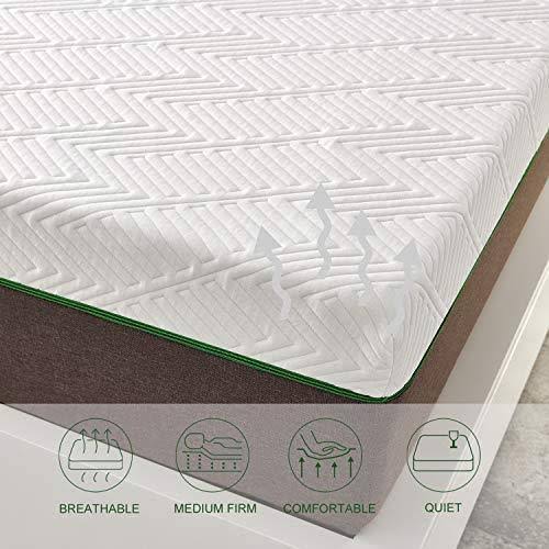 Queen Size Mattress, 10 inch Iyee Nature Cooling-Gel Memory Foam Matt