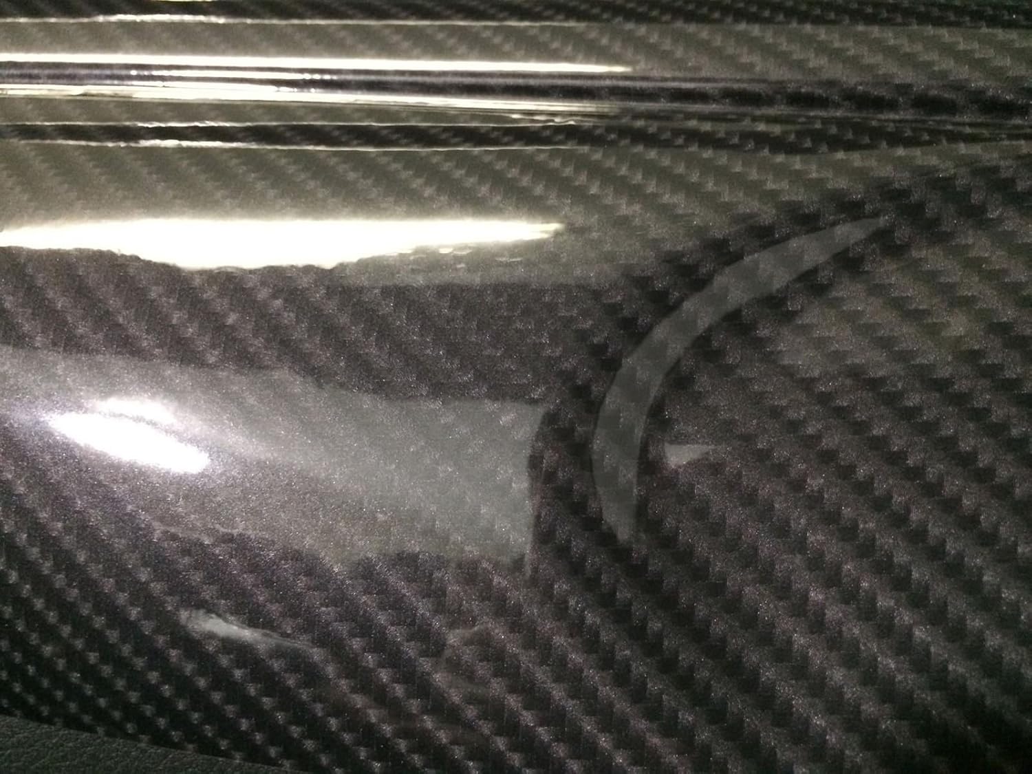 VViViD High Gloss Black Carbon Fiber Tek R 3-Layer 3D Realistic True Carbon Fiber Look Cast Vinyl Wrap (5ft x 5ft)