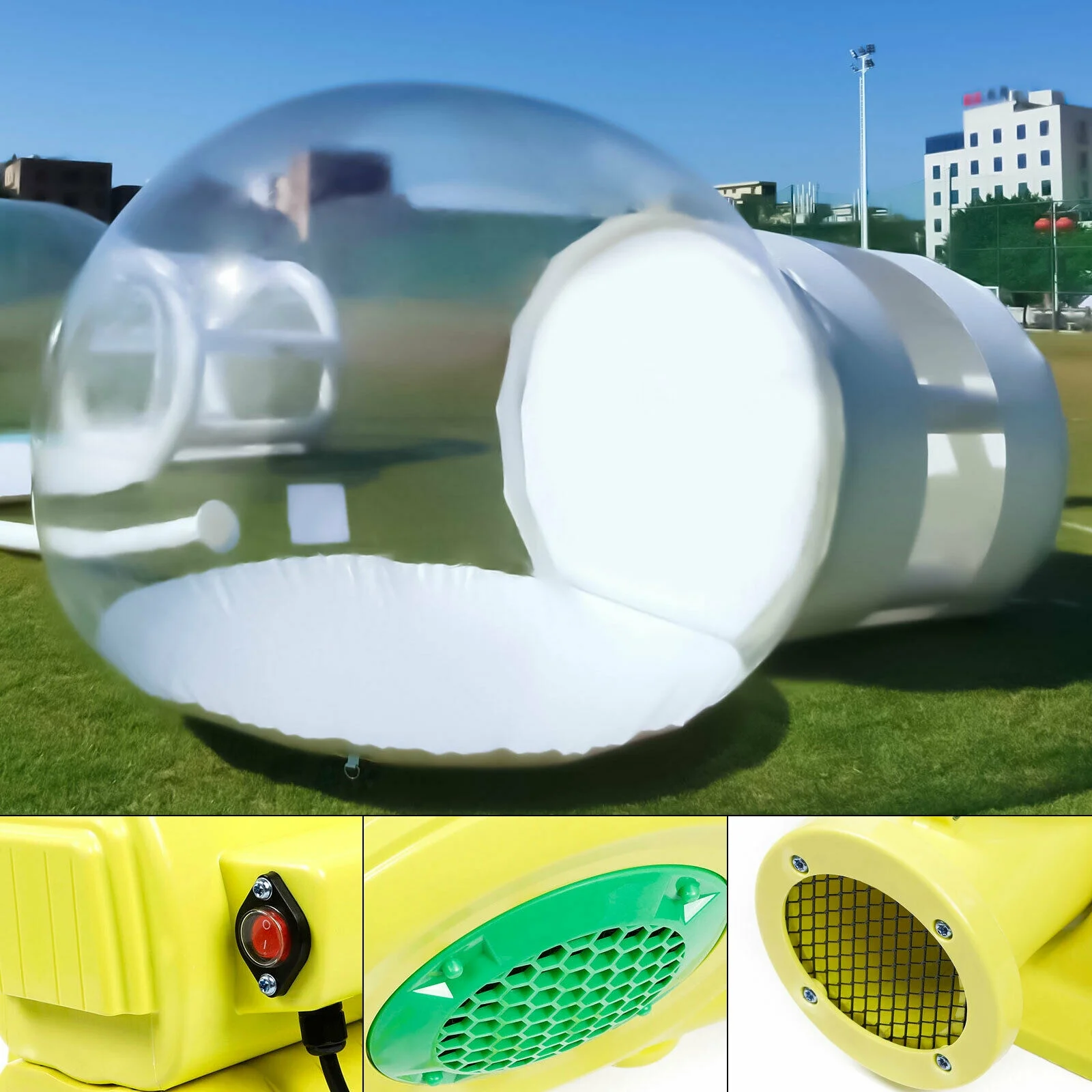 YIYIBYUS Bubble Tent Inflatable Transparent Camping Tent Outdoor Dome Bubble House with Blower for Patio Backyard Party Picnic Foldable