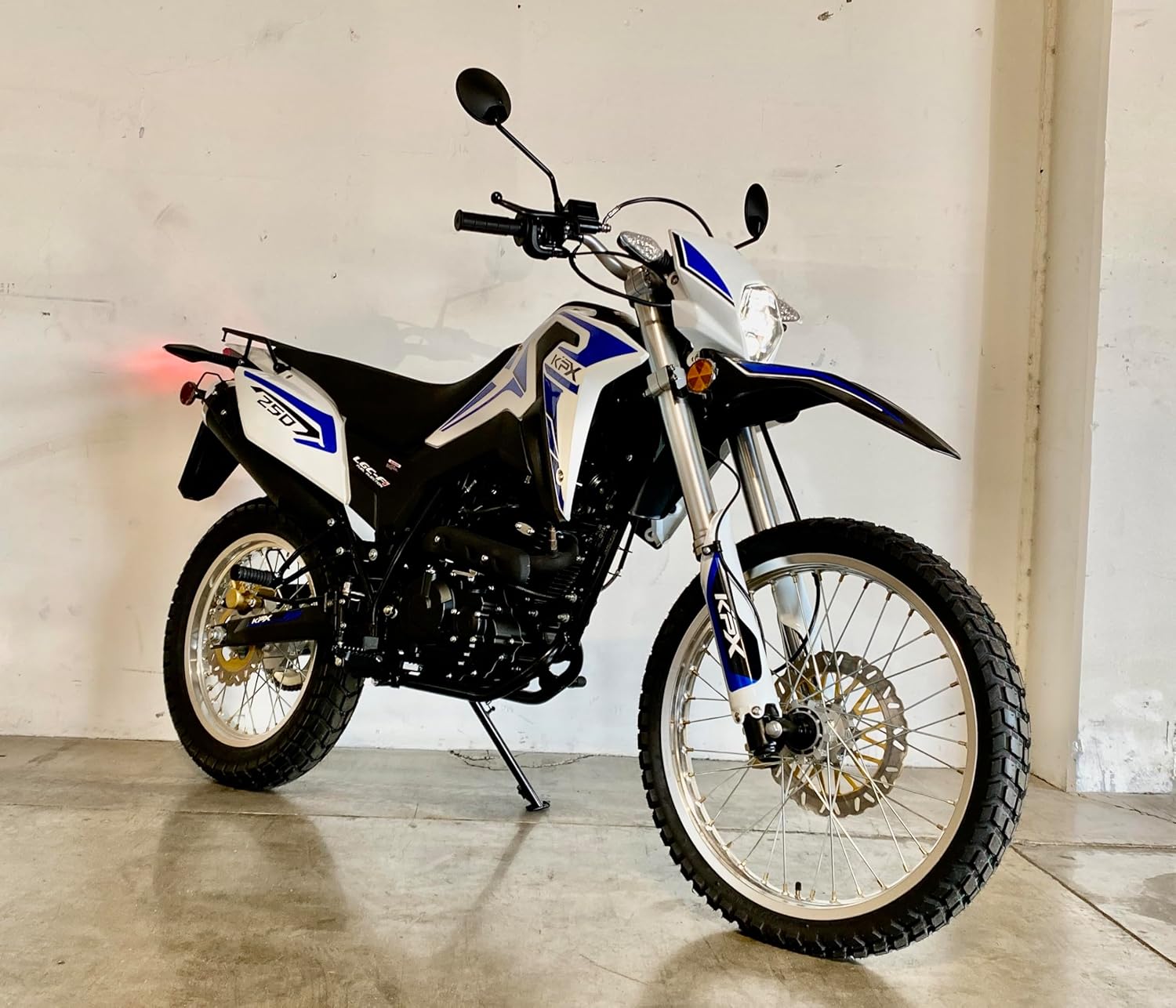 Motorcycle LIFAN KPX 250CC Dual Sport Enduro KLX ON Road and Off Road Motocross Dirt Bike Stree Legal 20HP - Blue