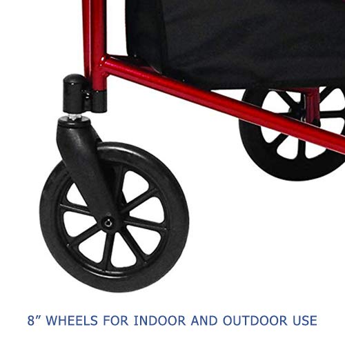 Lumex 3-Wheel Walker for Seniors, Foldable & Lightweight for Small & Tight Spaces