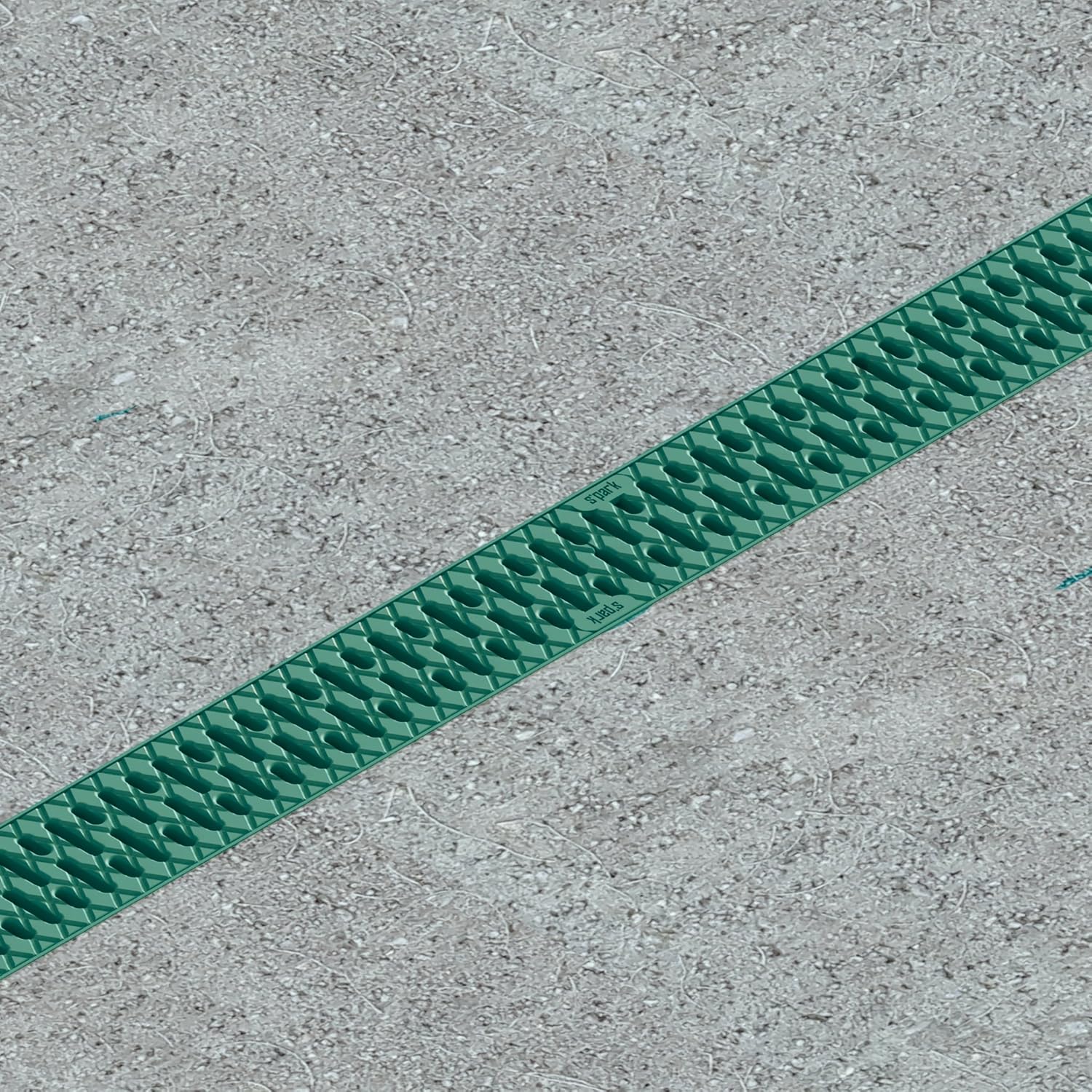 Standartpark - 4 Inch Trench Drain System With Grate - GREEN - Spark 2 (1) Pack of 2
