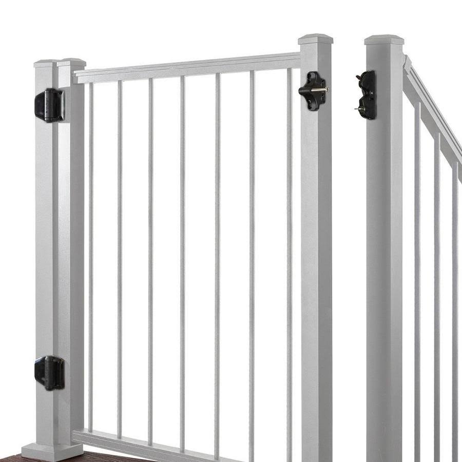 Trex Gates 3.5-ft H x 4-ft W Classic White Aluminum Walk-Thru Gate | WT42RDADJGATE