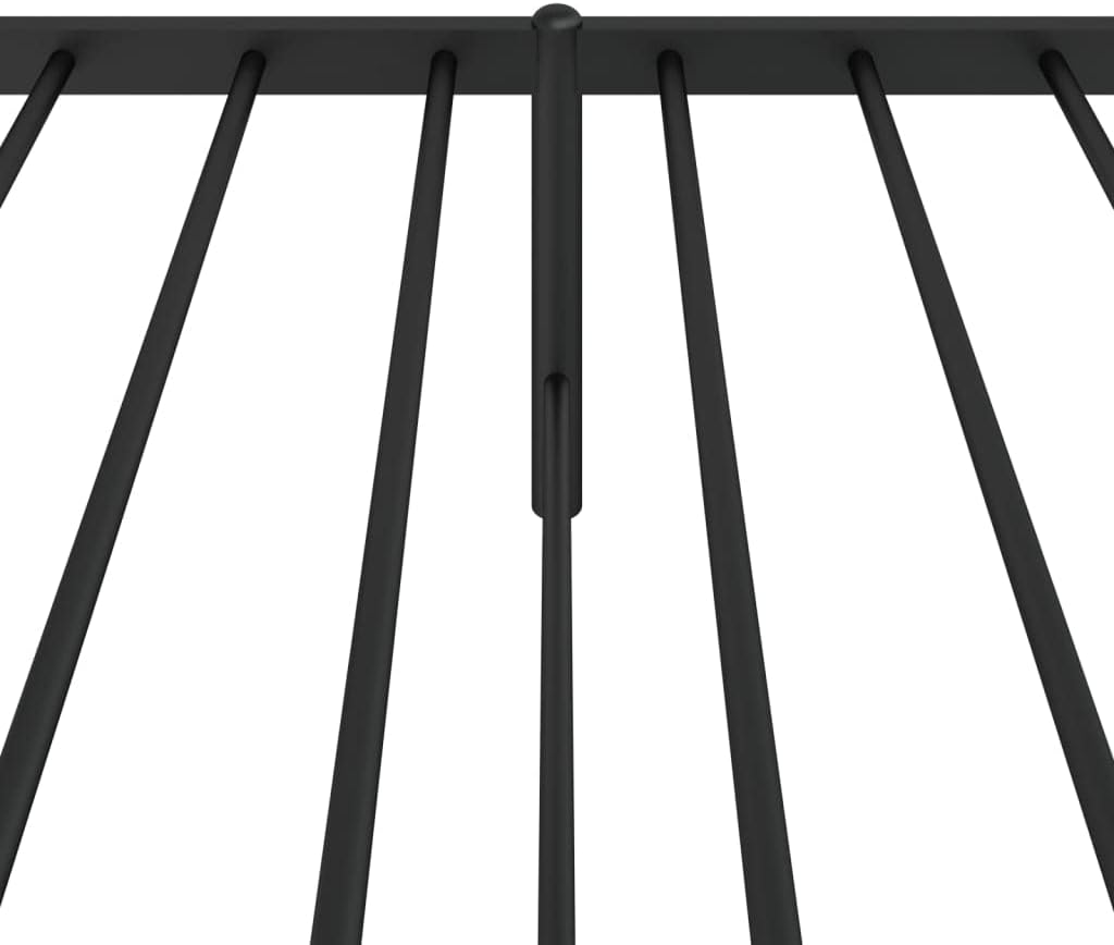 Asomie Indoor Fashion Furniture Beds Accessories Metal Bed Frame with Headboard Black 39.4"x78.7"Bed Frames US Stock Fast Shipment Black