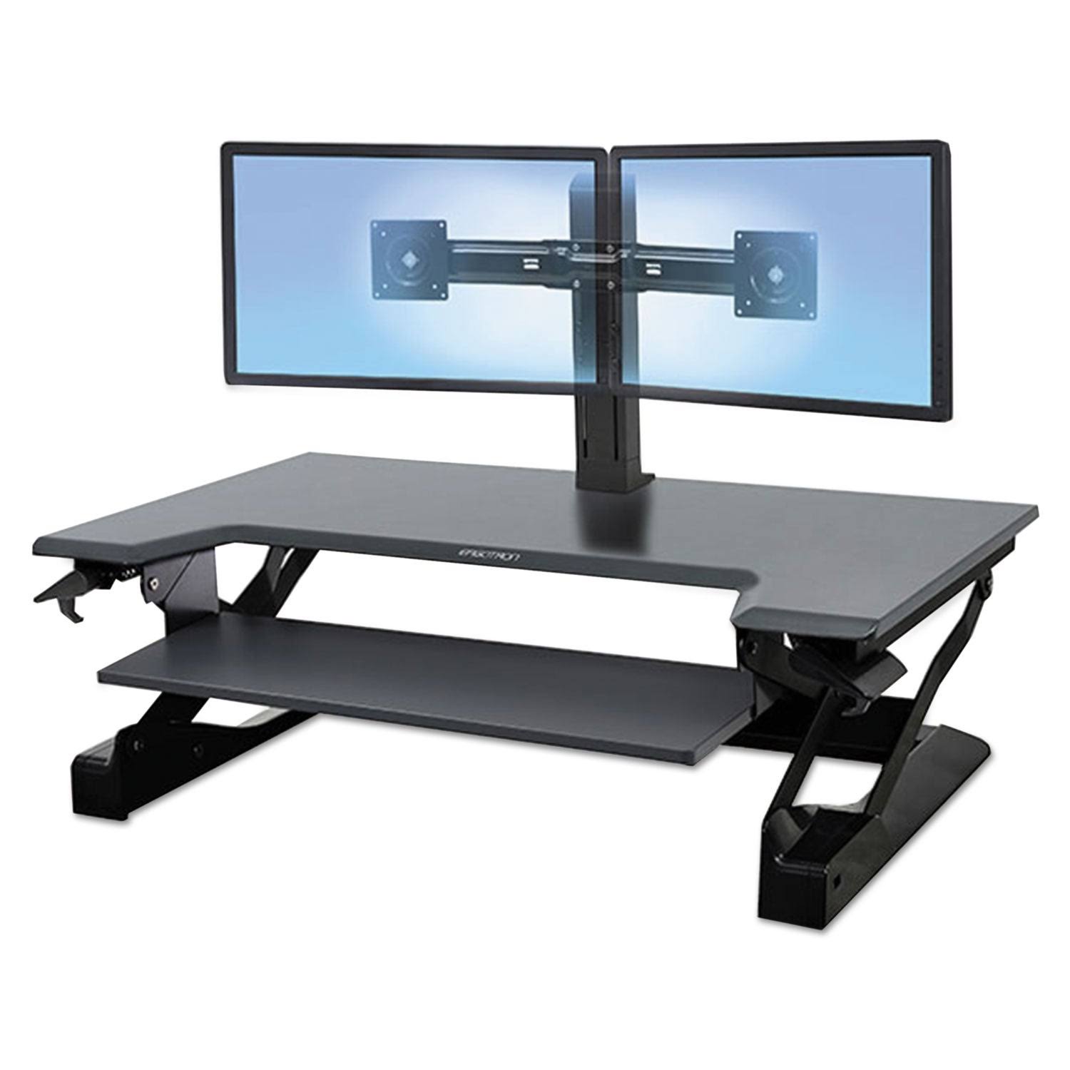 Ergotron WorkFit Sit-Stand Desktop Workstation, Black