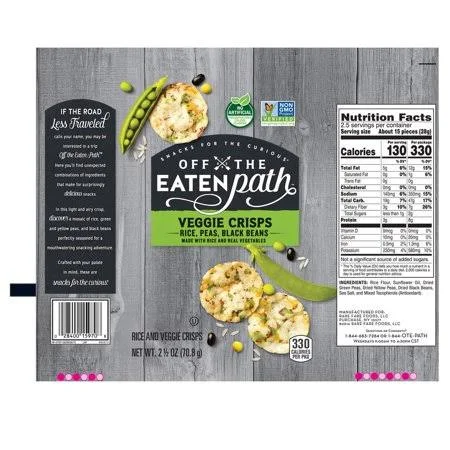 Off The Eaten Path Sea Salt Veggie Crisps, 2.5 oz (Case of 24)