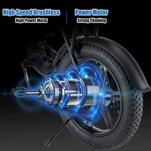 Electric Bike for Adults,20" Fat Tire 48V 15Ah Removable Battery Electric Bicycle 750W 30MPH Beach Snow Mountain Off Roading E Bike Moped for Adults, Range 30-50 Miles Shimano 7 Speed Dirt Bike