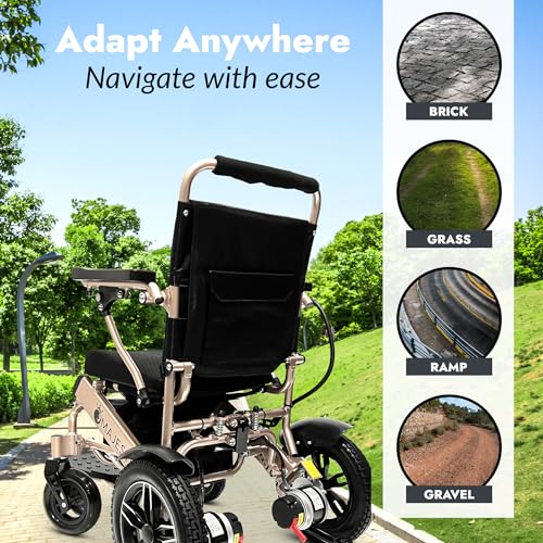 Majestic IQ-8000 Electric Wheelchairs for Adults,Foldable Lightweight Electric Wheelchair,Light Weight Folding Power Chair for Seniors,Portable Motorized Wheelchair,Durable Ultra Light Wheel Chair