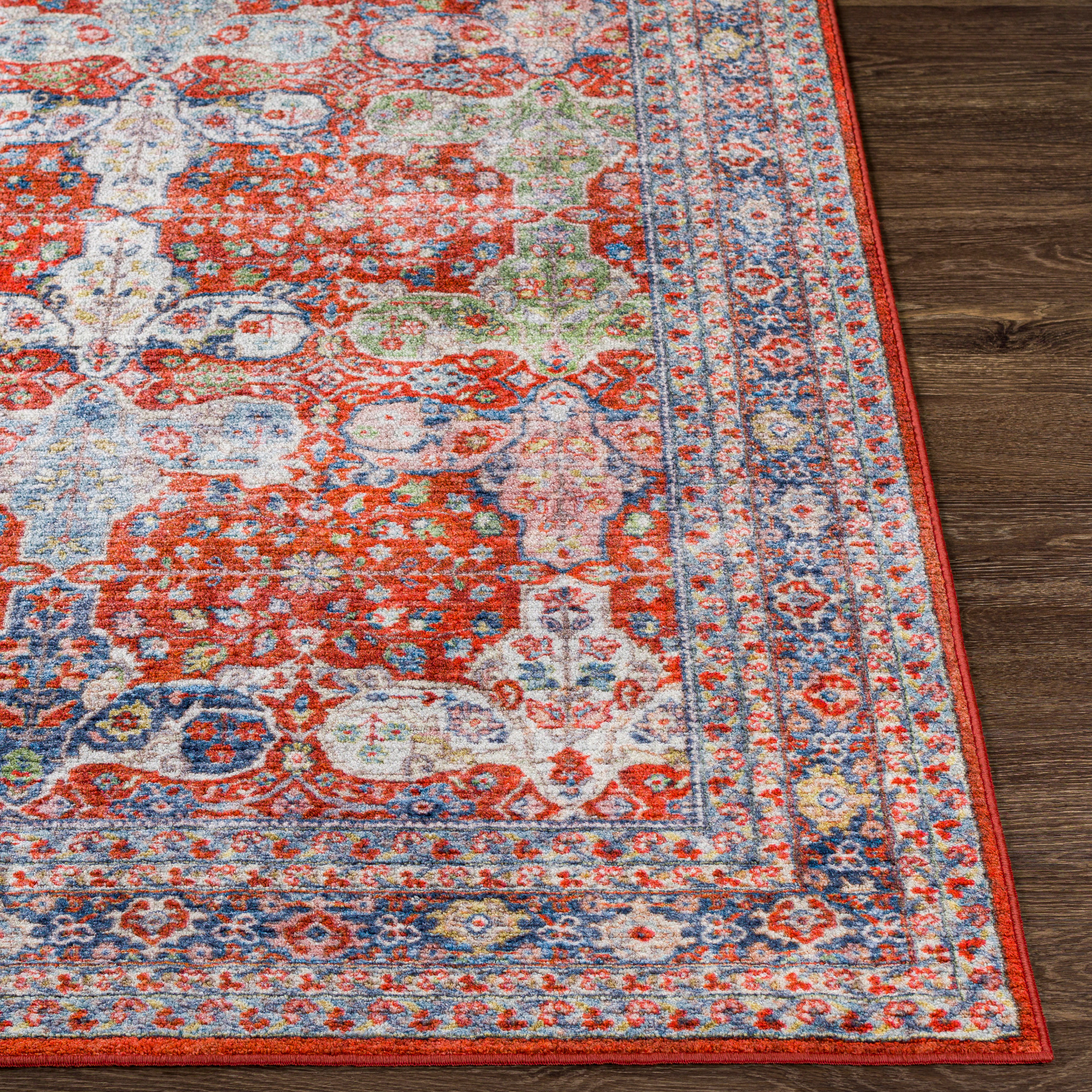 Artistic Weavers Leicester Oriental Machine Washable Area Rug, Bright Red, 8'10" x 11'9"
