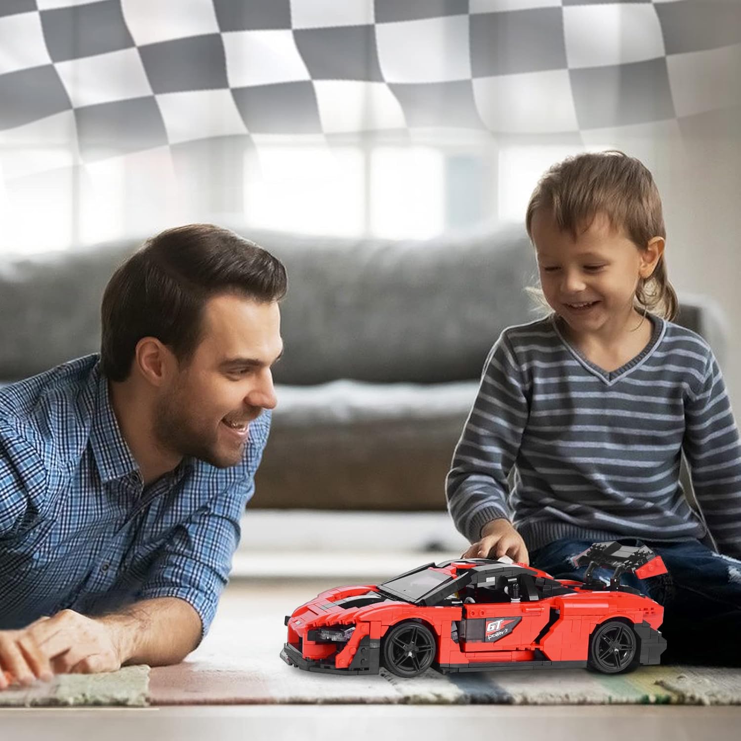 Mould King Creator Car Senna Building Toys, 1:12 Scale Collectible Toy Building Sets to Build and Display, Recreation of Endurance Racing Car Building Kits for Kids 8+ and Adults. (1182 Pieces)