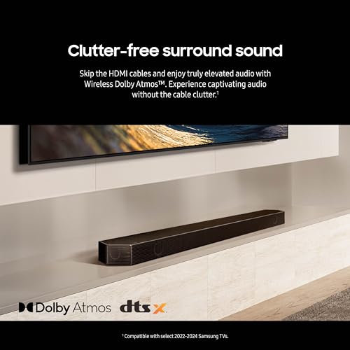 SAMSUNG HW-Q990D 11.1.4ch Soundbar with True Dolby Atmos Sound and 4 Year Amber Protection Plan (2024)