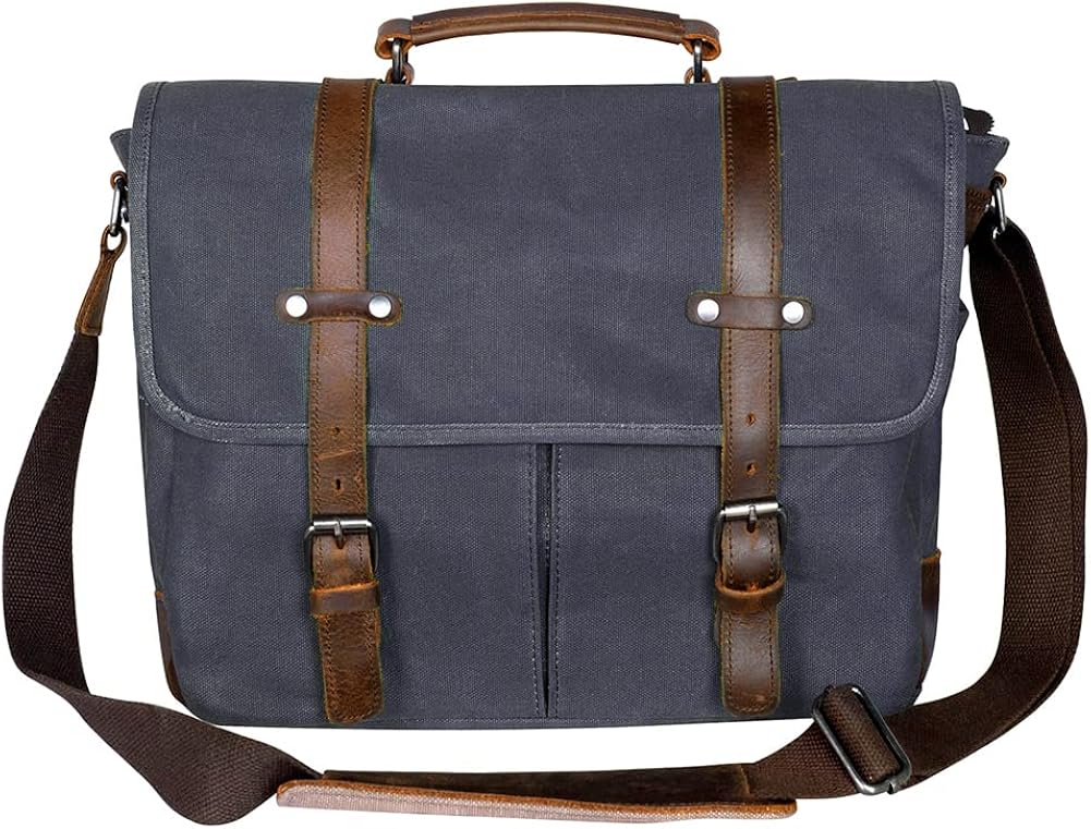 Messenger Bag for Men, Briefcases Lightweight Men's Laptop Bag 15.6 inch Water Resistant Crossbody School Satchel Bags