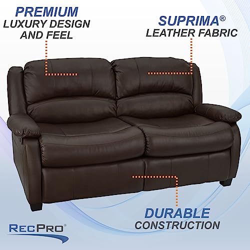 RecPro Charles Collection | 65" RV Hide A Bed Loveseat | Memory Mattress Foam | Sleeper Sofa | Pull Out Couch | RV Furniture | Slideout | Toffee