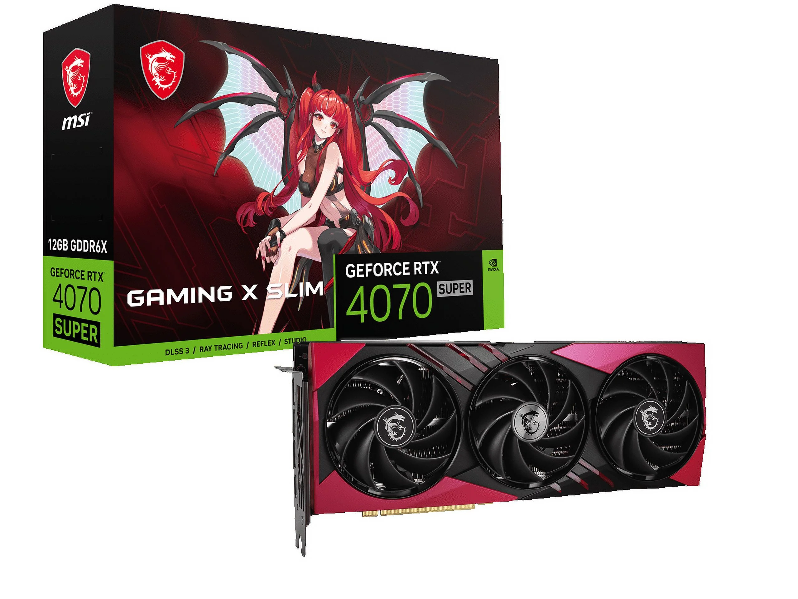 MSI Gaming GeForce RTX 4070 SUPER 12GB GDDR6X PCI Express 4.0 ATX Video Card RTX 4070 SUPER 12G GAMING X SLIM MLG