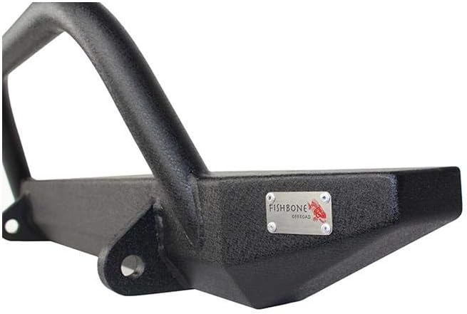 FISHBONE Jeep TJ Front Bumper W/Winch Guard 97-06 Wrangler TJ Rubicon and Unlimited Steel Black Textured Powdercoat Piranha Series