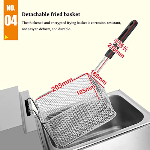 Commercial Restaurant Professional Gas Fryer, Stainless Steel Tabletop Single-cylinder/double-cylinder Propane Deep Fryer, Outdoor Stove Cooking Table with Frying Basket, Fried Chicken and Fish