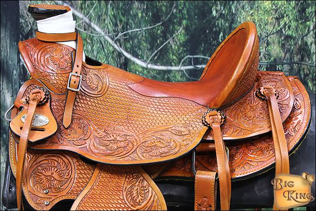16 in Western Horse Wade Saddle Leather Ranch Roping Beige Hilason