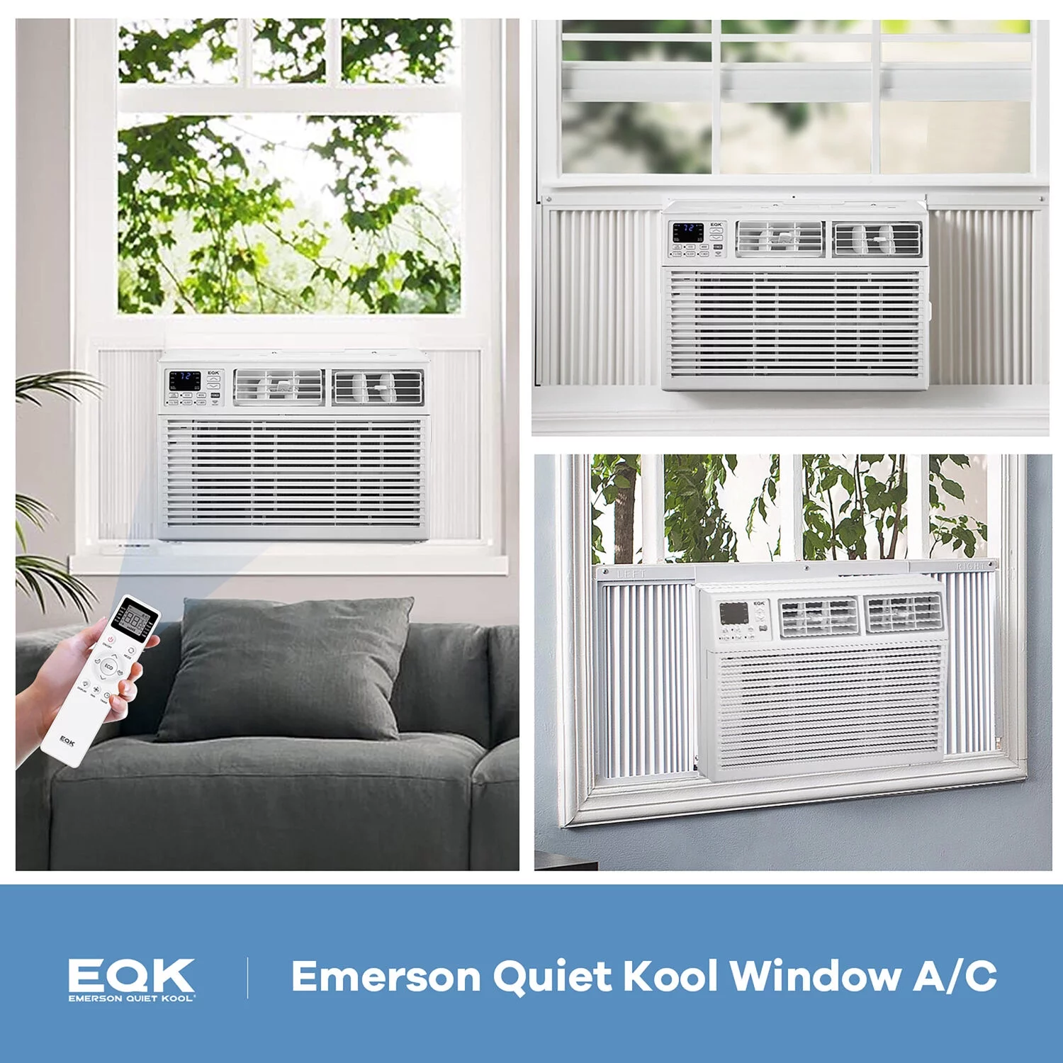 Emerson Quiet Kool 14,000 BTU 230-Volt Window Air Conditioner with Remote, White