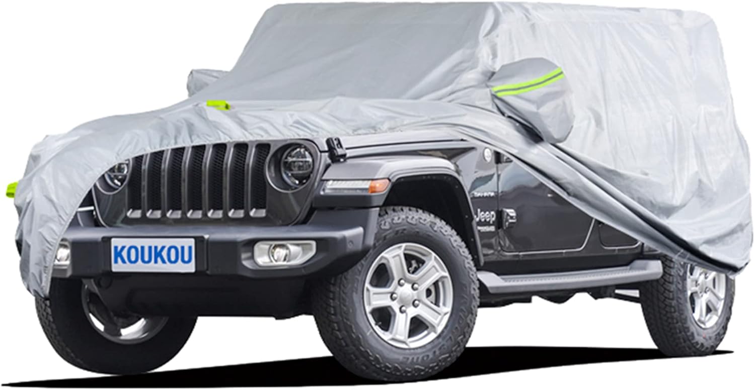 KouKou 6 Layers Car Cover Waterproof All Weather for Automobiles, Fit Sedan Toyota Corolla/Prius, Honda Insight, Nissan sentra, BMW 3 Series, Lexus is250, Subaru WRX etc (185 X 70 X 59 inches )