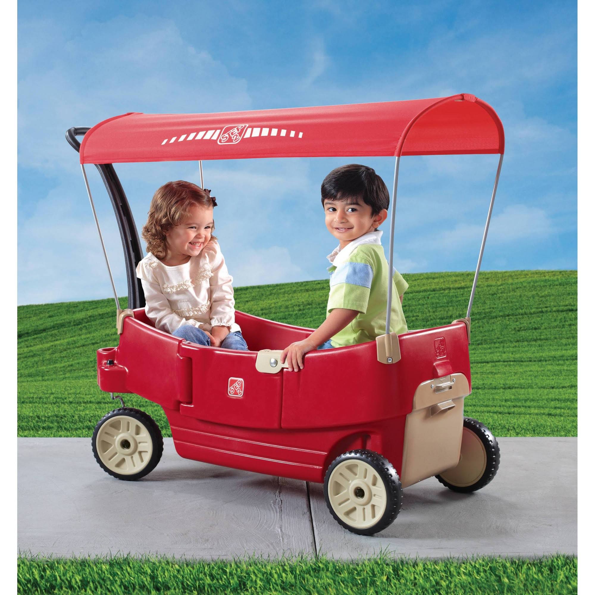 Step2 - All Around Canopy Wagon - Red