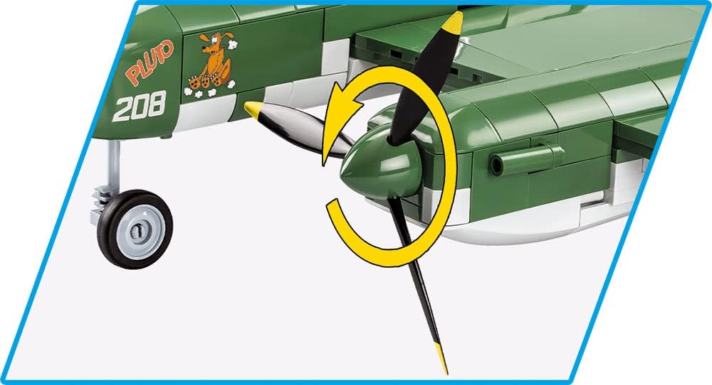 COBI Historical Collection: World War II Lockheed P-38 Lightning (H) Plane,Green