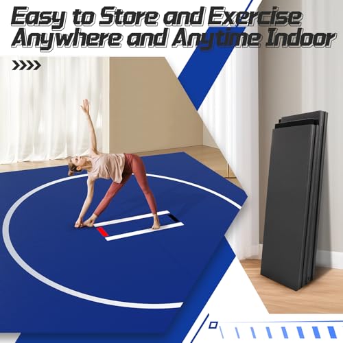 Wrestling Mat 6.6'x10'/10'x10' for Home Outdoor Indoor, 1.2" Thick Foldable XPE Jiu Jitsu Floor Exercise Mat for Gymnastics, PE Training, BJJ, MMA, Martial Art, Grappling, Judo, Boxing, Yoga